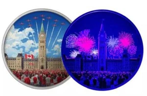 Canada - 2017 'Celebrating Canada Day' Photoluminescent Colorized Proof $30 Coin - Picture 1 of 1