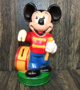 VTG 1980s Mickey Mouse Disney Action Coin Bank Animal Toys Plus Inc Collectible - Picture 1 of 9