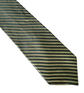 DKNY Striped Green 57.5" Long X 3.5" Wide Neck Tie Necktie Made in USA 100% Silk - Picture 1 of 4