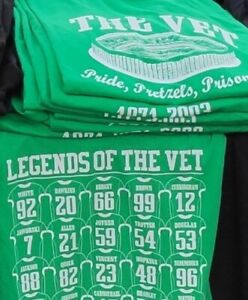 Philadelphia Eagles Legends of the VET Pride Pretzels Prison Shirt Adult Small 