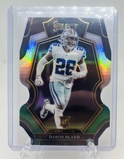 2022 Panini Select Premier Level Black Green Prizm Die-Cut Daron Bland Rookie RC