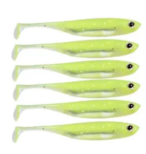 Soft Plastic 3in Fishing Lure 80mm Paddle Tail Flash J Flathead Barra Cod Jacks - Bild 1 von 1