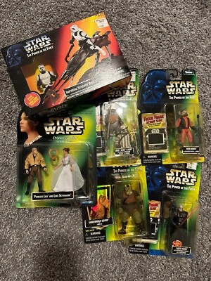 Star Wars: Power of the Force Return of the Jedi Action Figure Bundle 1997 NEW - Image 1 of 4