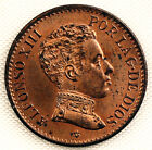 Spain-Alfonso XIII 1 Cents 1906 6. Slv. Madrid Sc / UNC Copper 1 G