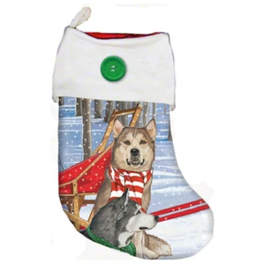 Alaskan Malamute Christmas Stocking - Picture 1 of 1