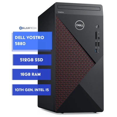 Dell Vostro Desktop PC - 10th Gen. Intel i5 | 16GB RAM 512B SSD Windows 11 Pro - Image 1 of 4