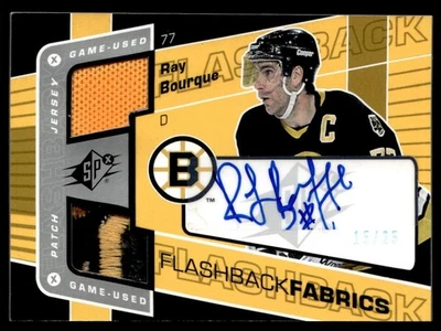 2007-08 SPx Flashback Fabrics Autograph Spectrum Ray Bourque Auto 15/25 Boston - Image 1 of 2