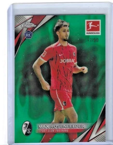 Max Rosenfelder 2024-25 Topps Chrome Bundesliga Freiburg RC Green Wave #17/99 - Picture 1 of 2