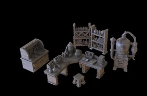 Dungeons & Dragons DND, RPG, Wargaming - Alchemy Set - Dungeons, Room, Furniture - Picture 1 of 8