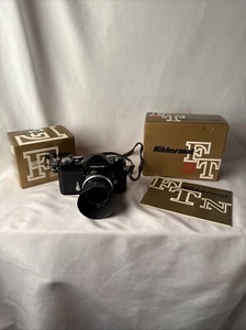 Nikon Nikkormat FTN Japan Camera Nikkor-H Nippon Kogaku Auto 1:2 50mm W Hood - Picture 1 of 13