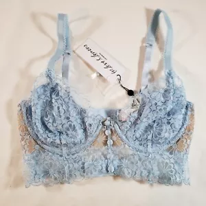Victoria's Secret For Love and Lemons Longline-Bustier-BH Daisy Small DD blau - Bild 1 von 7
