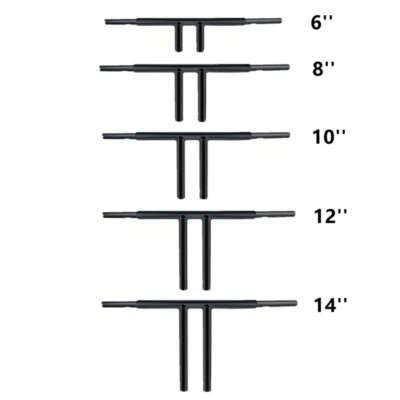 Barra de manillar de 6" 9,5" 12" de elevación apta para Harley Sportster Dyna Street Bob Foto 1 de 4