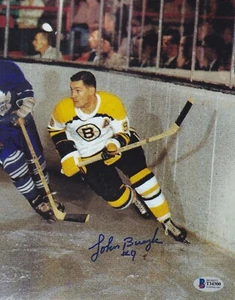John Bucyk Autografiado Firmado 8x10 Boston Bruins #9 vs Toronto BAS Beckett - Imagen 1 de 1