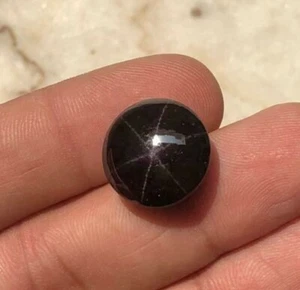 20 Cts Natural Star Garnet Cabochon 14x14 MM 6 Ray Star Garnet Loose Gemstone - Picture 1 of 2