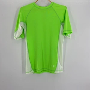 OP Boys Activewear T-Shirt Green White Colorblock Short Sleeve Crew Stretch XL - Picture 1 of 6