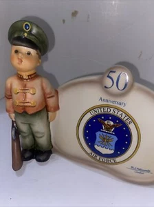 Goebel Vintage Checkpoint Charlie Figurine w/ Air Force Anniversary Placque - Picture 1 of 7