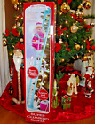 Nib Mr Christmas Super Climbing Pink Santa 40" Blue Ladder Lights Motion Music