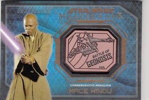 2016 Star Wars Capolavoro Medaglione Reliquie Bronzo Mazza Windu Geonosis - Foto 1 di 1