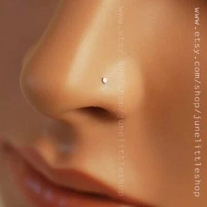 24k Gold plated Micro Nose Bone Pins Studs with CZ Head 3 pcs - Picture 1 of 7