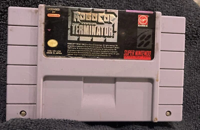 Robocop vs Terminator (Super Nintendo SNES) Authentic Cart Only Tested & Working - Image 1 of 2