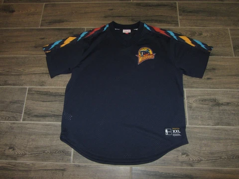 Golden State Warriors Mitchell & Ness NBA Basketball Baseball Jersey Sewn XXL Cover