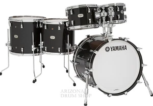 Yamaha Absolute Hybrid Maple 5pc Drum Set - SOLID BLACK 22x18-10-12-14-16 - NEW - Picture 1 of 7
