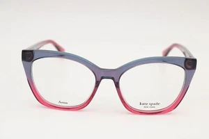 Monturas de gafas Kate Spade Lelia azul rojo ojo de gato Bru 52-17-140 - Imagen 1 de 7