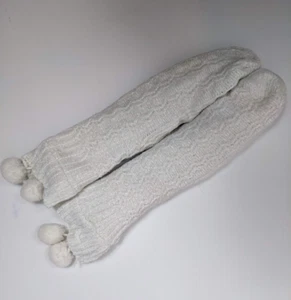 Cuddle Duds Women's White Sherpa Lined Lounge Slipper Fluffy Socks, Size 4-10 - Picture 1 of 6