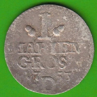 Coin Silver Prussia 1 Mariengroschen 1753 D Aurich Pretty NSWLeipzig - Image 1 of 3