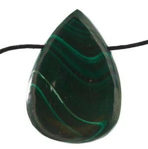 Malachit Edelstein-Anhänger gebohrt / Malachite F559 - Picture 1 of 1