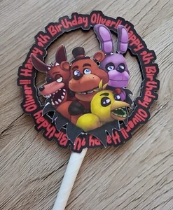 Five Nights at Freddie's - Personalised Cake Topper Boy Girl - Picture 1 of 2