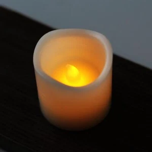 EcoGecko Candele LED Senza Fiamma in Vera Cera con Timer - Dimensione Votiva - Foto 1 di 12