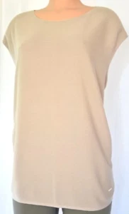 AKRIS BERGORF GOODMAN COTTON CAP SLEEVES BLOUSE TOP SIZE 14/16 MADE IN ITALY - Picture 1 of 26