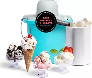 Máquina para hacer helados eléctrica: máquina antigua para hacer helados suaves. - Imagen 1 de 8
