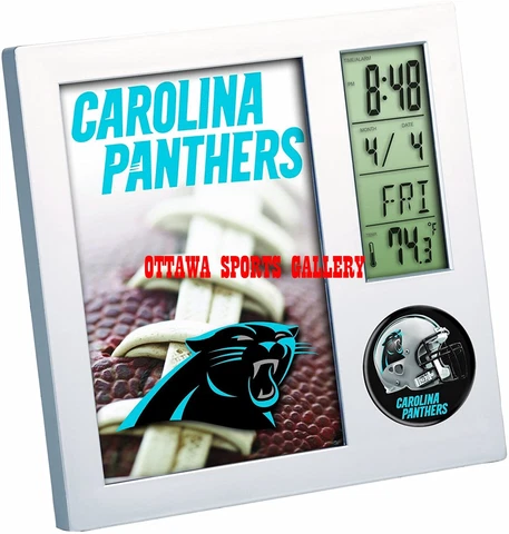 WINCRAFT CAROLINA PANTHERS LICENSED DESK CLOCK • NEW IN PACKAGE (M63) Cover