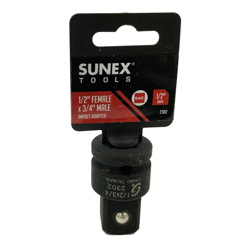Adaptador de impacto Sunex 2302 1/2" hembra a 3/4" macho Foto 1 de 1