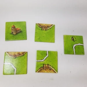 Carcassonne | 5 City Landscape Tiles | Official Replacement Game Pieces - Picture 1 of 8