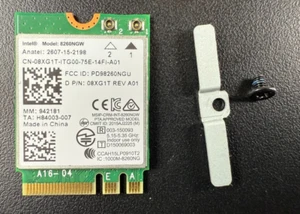 Original Dell 8XG1T Dual Band WLAN und Bluetooth WLAN Karte mit Halterung und Schraube - Bild 1 von 3