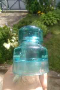Vintage Beautiful Soviet Electrical Insulator Turquoise Glass USSR - Picture 1 of 10
