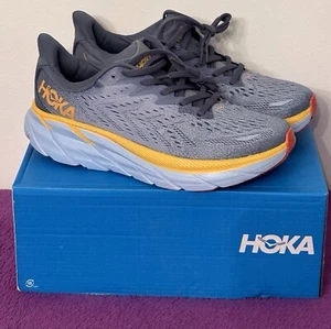 Size 7D-Men’s Hoka One One Clifton 8 Dark Grey - Picture 1 of 7