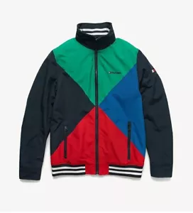 GIACCA DA YACHT TOMMY HILFIGER UOMO FRANGIVENTO WATERSTOP COLORBLOCK BLAZER MARINO S - Foto 1 di 10