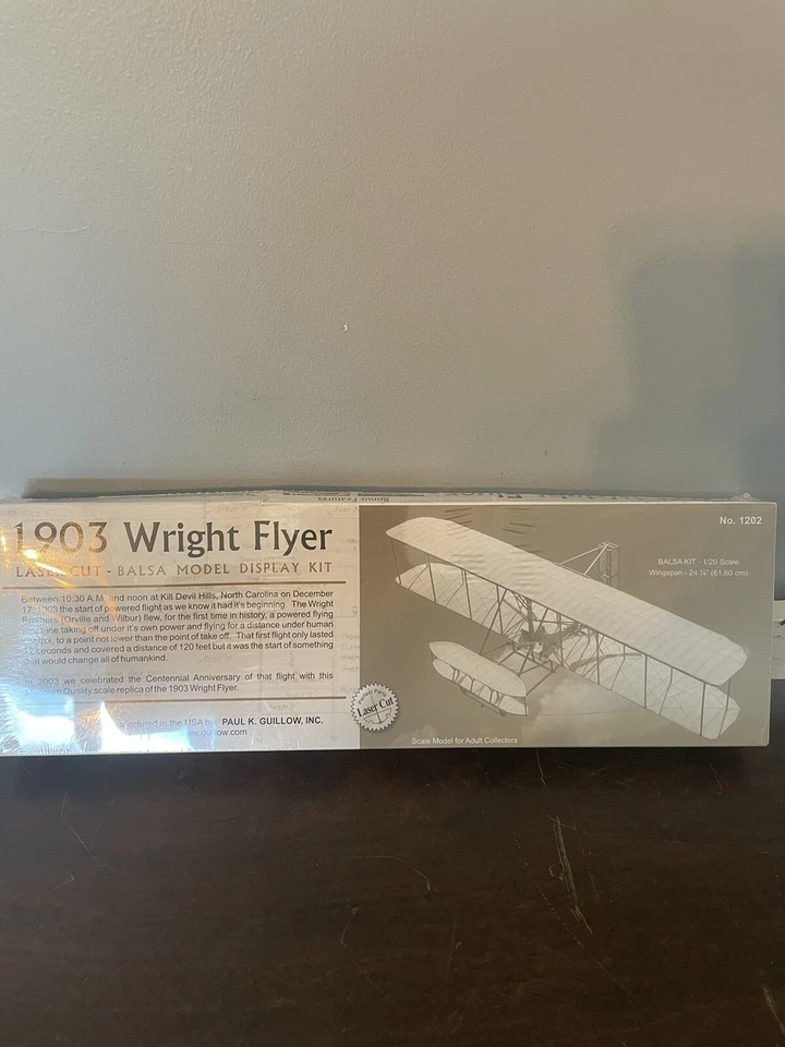 Guillows 1903 Wright Flyer Display Model Airplane Kit 1202