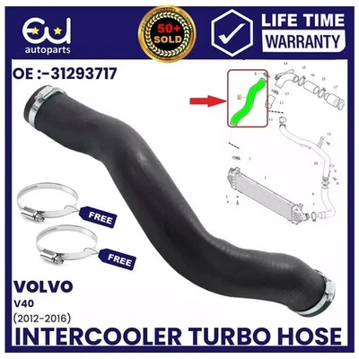 FOR VOLVO V40 D2 1.6 DIESEL INTERCOOLER TURBO HOSE PIPE 31293717  (2012 - 2016) - Image 1 of 4