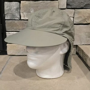 Vintage Columbia PFG Hat Neck Cover Ear Flap Tan Adult Large L EUC Made In USA - Picture 1 of 9