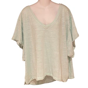 Free People - We the Free Women's Small Oversized Short Sleeve Top Aqua - Picture 1 of 5