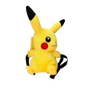 Pikachu Plush Backpack Pokemon Cartoon Yellow Shoulder Bag Cosplay - Picture 1 of 2