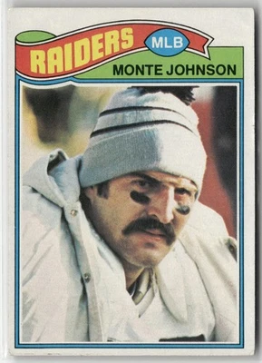 1977 Topps Monte Johnson Rookie #77 Oakland Raiders RC,VGEX - Image 1 of 2