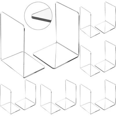 Transparente Buchstützen Acryl Bücherregal Desktop Rutschfest - Bild 1 von 4