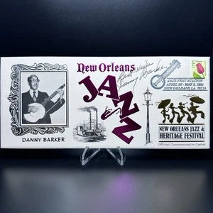 New Orleans Jazz Fest (RARE MINT) - SIGNED by Musician Danny Barker - 1991 FDC - Picture 1 of 7