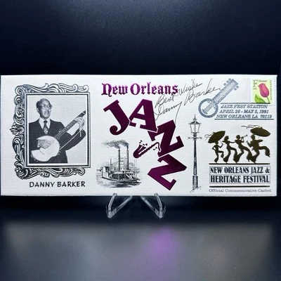 New Orleans Jazz Fest (RARE MINT) - SIGNED by Musician Danny Barker - 1991 FDC - Image 1 of 4